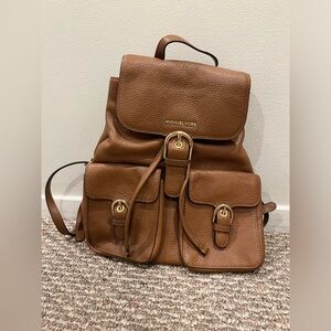 Michael Kors Mini Leather Drawstring Backpack